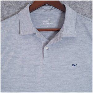 VINEYARD VINES St Jean Stripe Hammerhead UPF 50 Sankaty Performance Polo Large